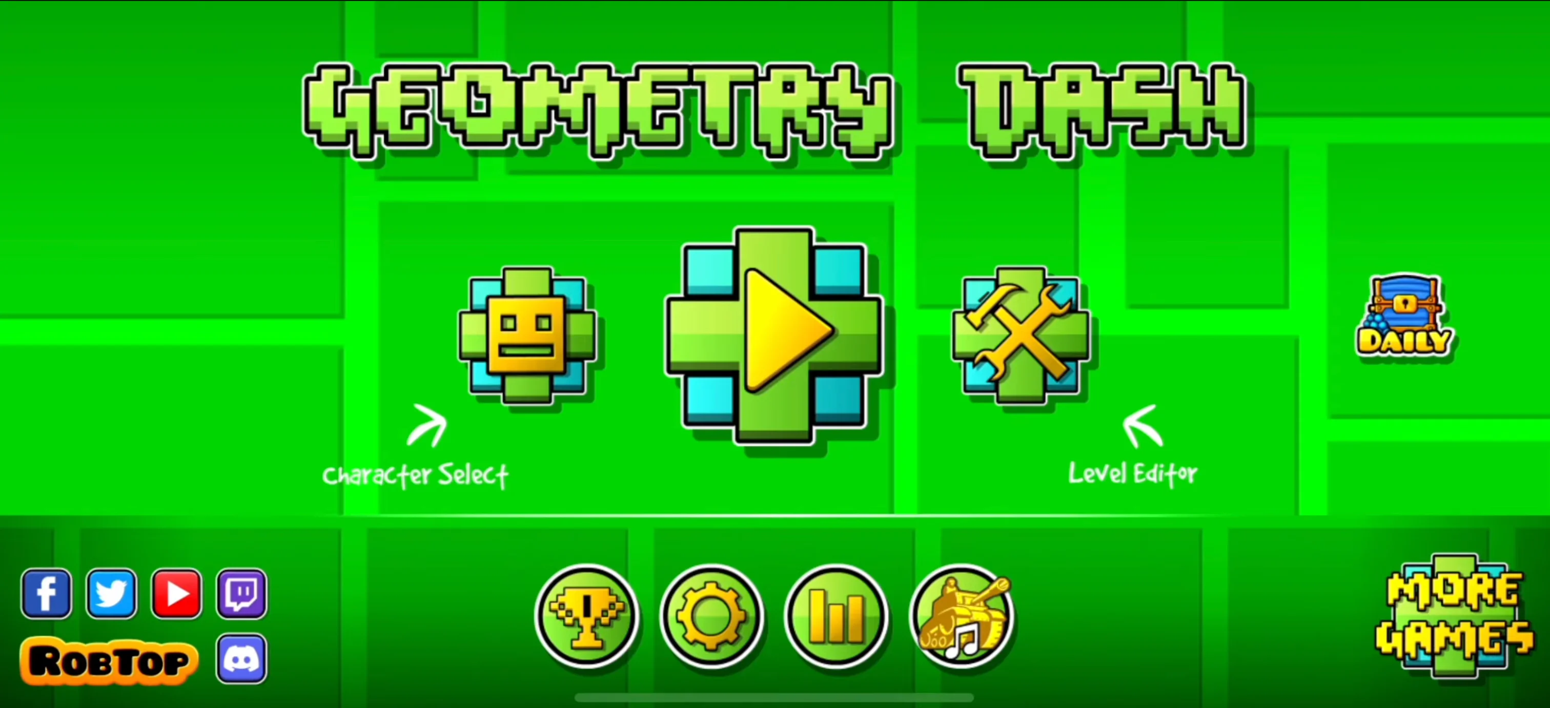 Geometry Dash APK Main Menu