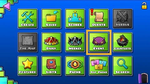 Geometry Dash Event Level Icon for Gold Keys