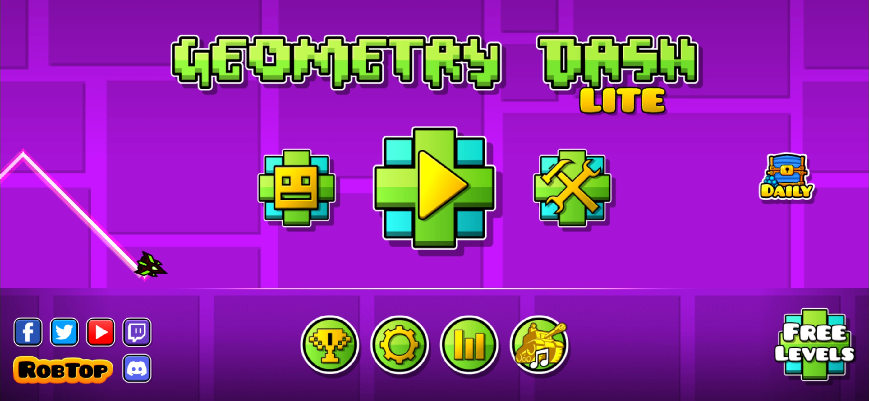 Geometry Dash Lite APK Main Menu