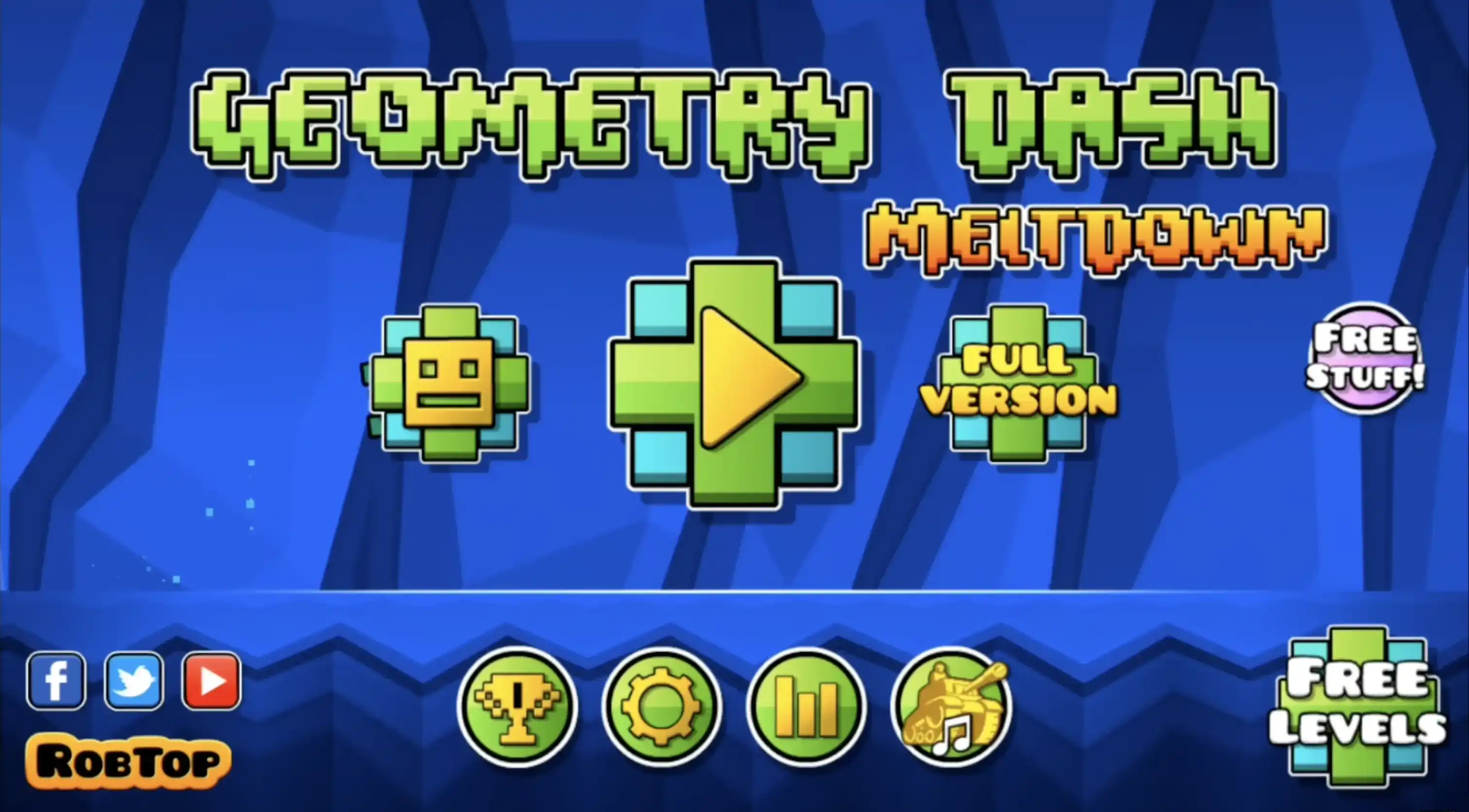 Geometry Dash Meltdown APK Main Menu