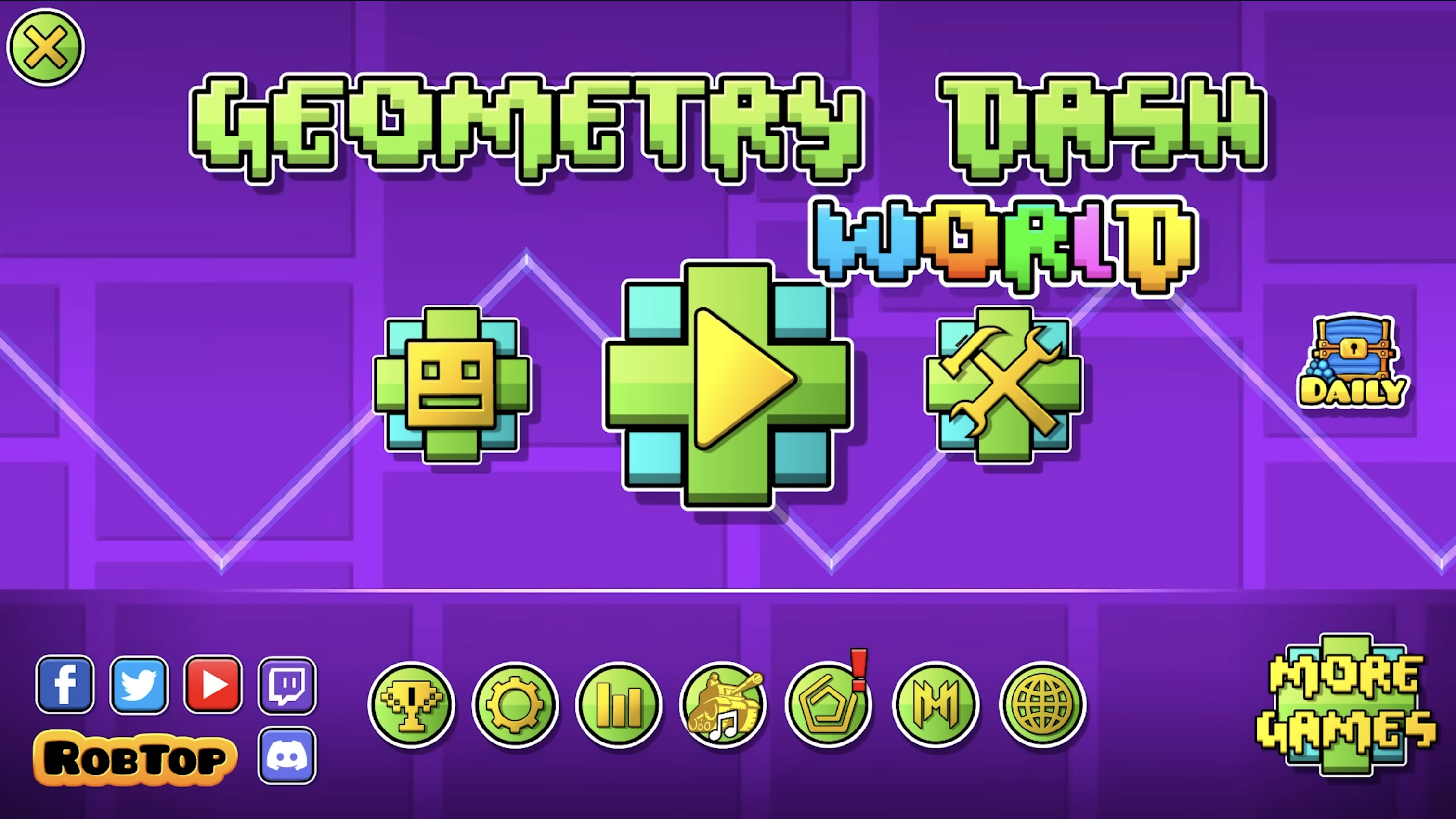 Geometry Dash World APK Main Menu